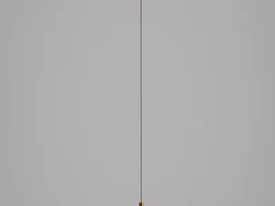 Pendant Light Acrylic Loop Antique Brass Lamp Low-poly 3D model