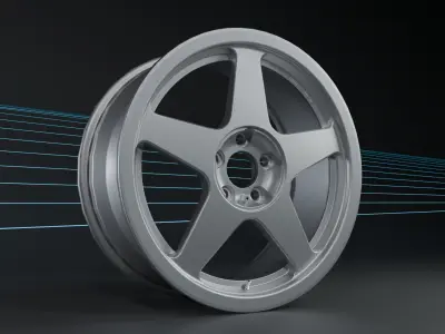OZ-Racing Futura wheel Low-poly 3D model