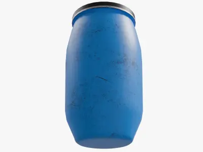 Plastic Barrel - Low Poly Game Ready Low-poly 3D model