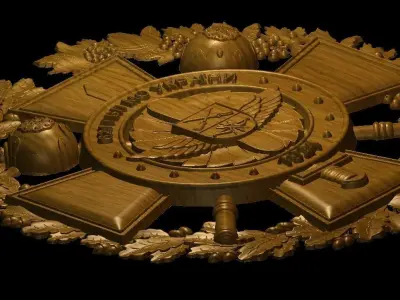 Emblem of the Military Representations of Ukraine  3D print model