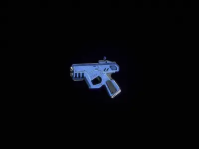 Game Ready Guns Set Low-poly 3D model