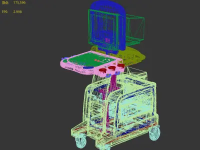 Ultrasonic diagnostic machine 3D model
