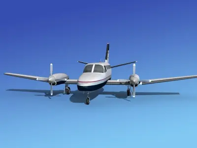 Cessna 441 Conquest II V07 3D model