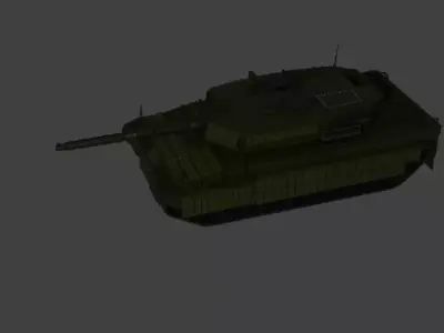 Leopard 2A4 with reactive armor 3D model