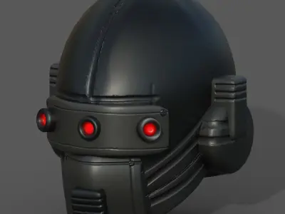 Helmet scifi military combat 3d futuristic  Low-poly 3D model