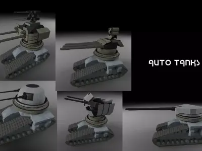 Drone Tanks Low-poly 3D model