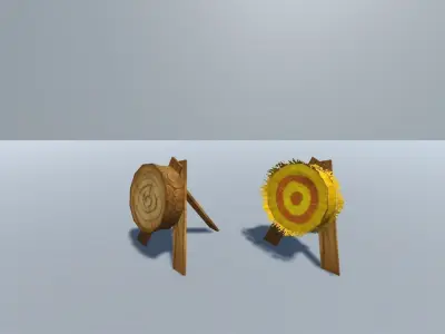 Low Poly Training camp gameready assets Low-poly 3D model