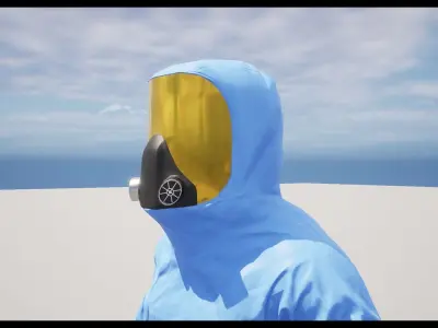 Hazmat Suit Character Free low-poly 3D model