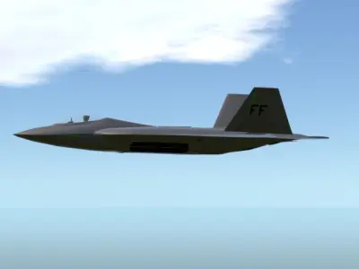 F-22 Raptor High Quality 3D CGI Model Low-poly 3D model