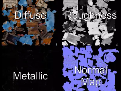 Historic Caravel Ship model pack Low-poly 3D model