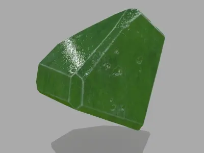 crystal set 4 jade Low-poly 3D model