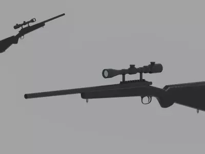 Sniper Rifle 3D model 17