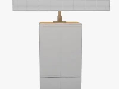 Lucent 2 Light Table Lamp in Antique Gold 3D model