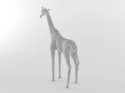 Giraffe Low Poly Mammal African Wild Animal Lowpoly Low-poly 3D model