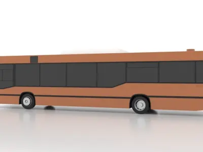 Mercedes-Benz O405N2U Low Low-poly 3D model