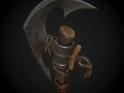 Old Axe low poly model Low-poly 3D model