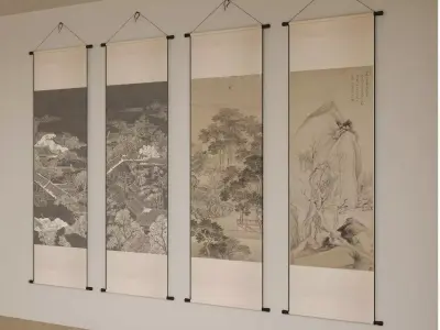 Chinese style calligraphy and painting 3D model