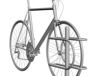 Bike with rack 3D model