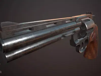 Colt Python Low-poly 3D model purchase