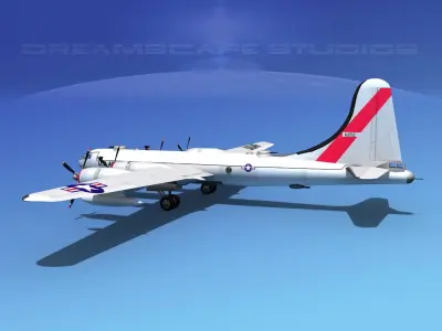 Boeing B-50 Superfortress V03 3D model
