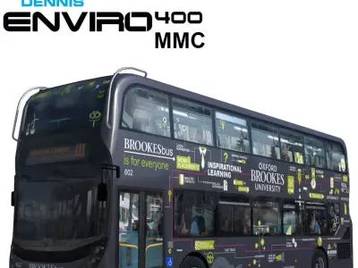 Alexander Dennis Enviro 400 MMC Brookes bus livery Low-poly 3D model