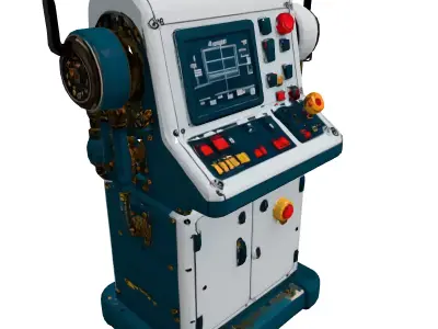 SciFi Control Panel Console Low-poly 3D model