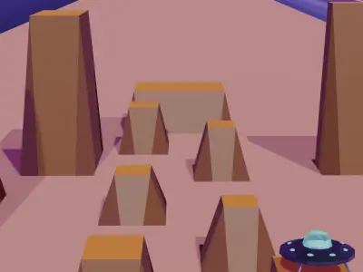 low poly ufo alien spaceship Free low-poly 3D model