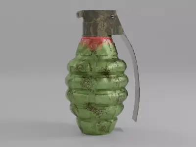 Grenade 3D Model - Low Poly Low-poly 3D model
