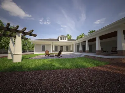 Mediterranean villa Free 3D model