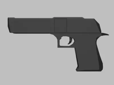 black pistol 3D model