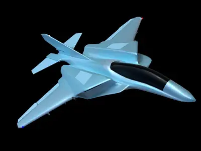 F22-Fighter Jet Sci-Fi Low-poly 3D model