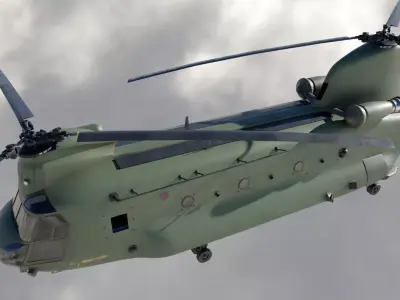 Chinook CH-47 Helicopter Low-poly 3D model