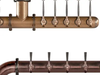 Loft-Style Beer Towers 3D model