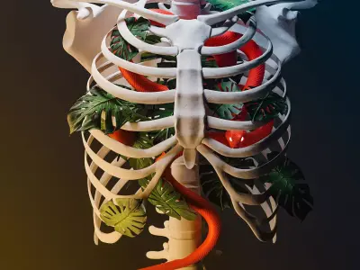 Ribcage snake 3D model