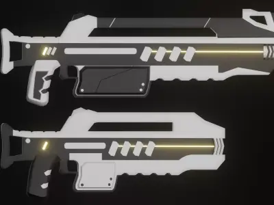 Weapon laser Low-poly 3D model