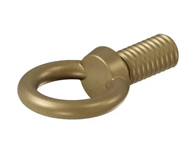Antique Brass Eye Bolt 3D model