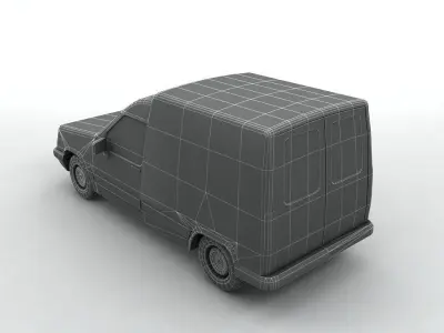 Renault Mini Cargo Truck Low-poly 3D model