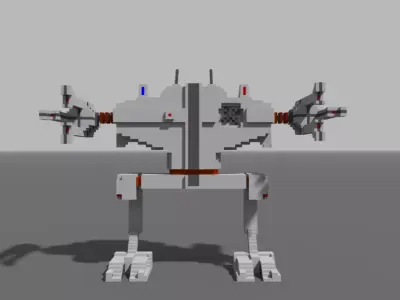 Mech Fury Low-poly 3D model