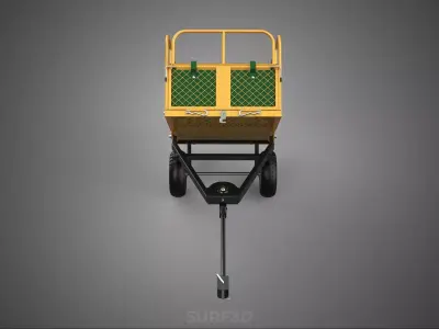 TRAILER TIP CARGO CONSTRUCTION BUILDING SITE MATERIAL TRANSPORT 3D model