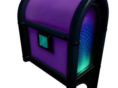 Futuristic Glowing Wall Decor Lamp 3D model