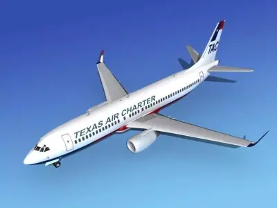 Boeing 737-800ER Texas Air Charter 3D model