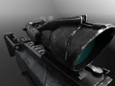 MP7 gun Low-poly 3D model