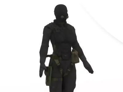 Female Stealth Agent Covert Tactical Suit 3D Model Low-poly 3D model