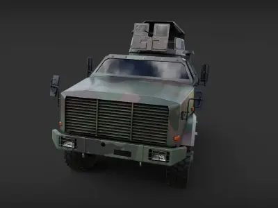 ATF Dingo Military Fighting Vehicle MRAP Low-poly 3D model