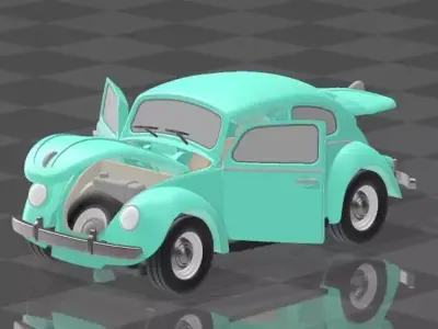 Volkswagen beetle 3D print model