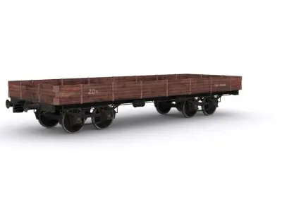 railway carriage Low-poly 3D model purchase