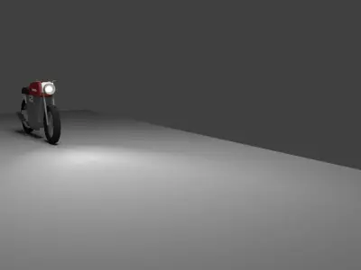 CafeRacer 3d Model Rigged Low-poly 3D model
