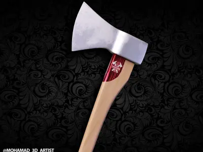 Tactical axe Free low-poly 3D model buy