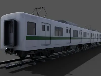 Japan Train Takyo metro subway 6000  Low-poly 3D model