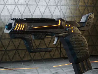 SciFi Lite Gun Low-poly 3D model